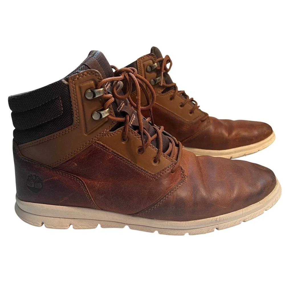 Timberland Graydon Leather Sneaker Boot Memory Foam Water‎ Resistant SZ 10.5